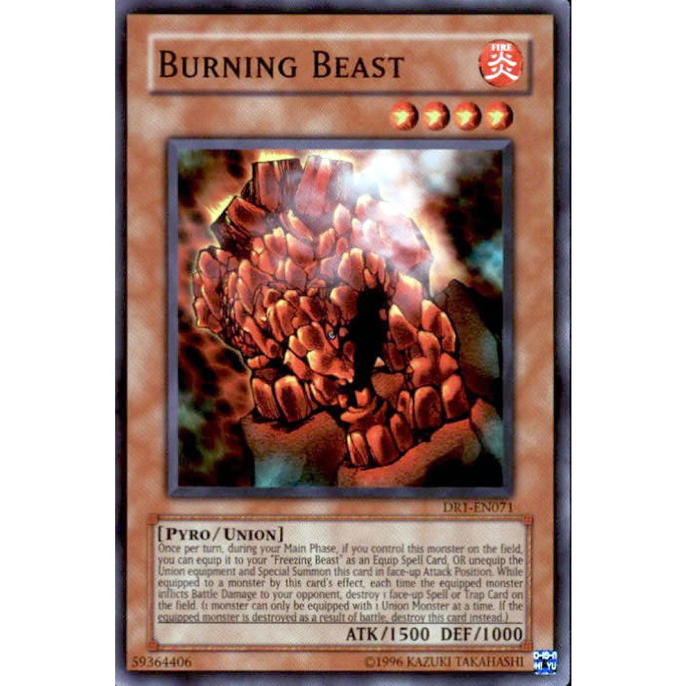 Burning Beast DR1-EN071 Yu-Gi-Oh! Card from the Dark Revelation 1 Set