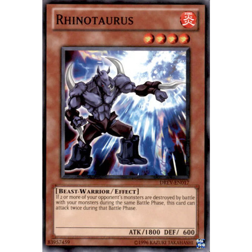 Rhinotaurus DREV-EN017 Yu-Gi-Oh! Card from the Duelist Revolution Set