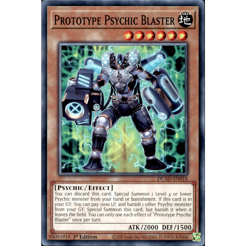 Prototype Psychic Blaster DUAD-EN016 Yu-Gi-Oh! Card from the Duelist's Advance Set