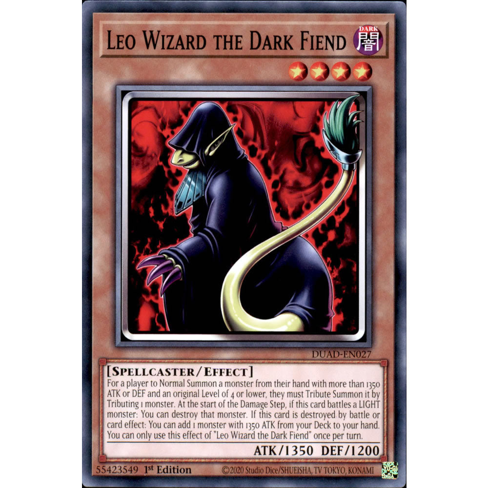 Leo Wizard the Dark Fiend DUAD-EN027 Yu-Gi-Oh! Card from the Duelist's Advance Set