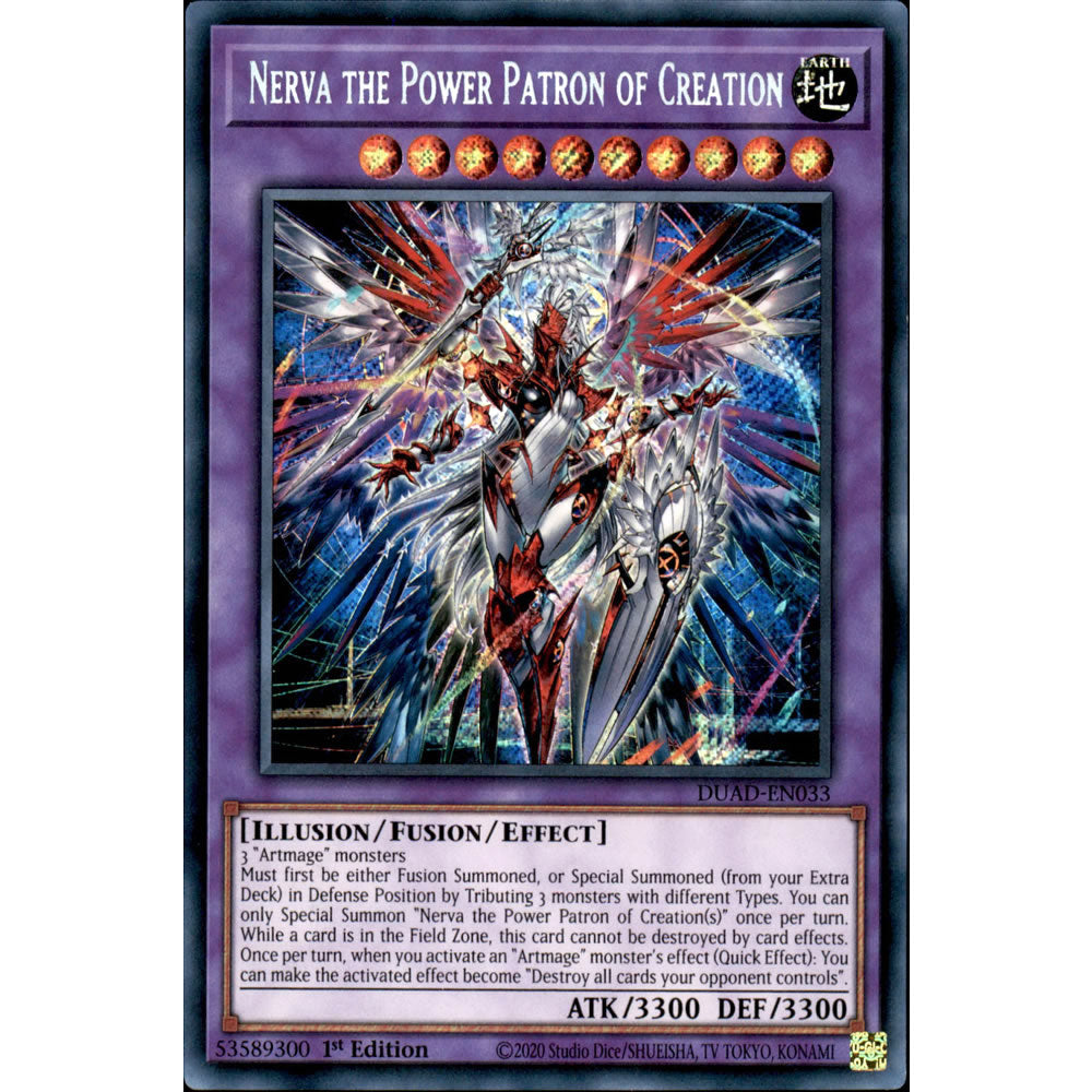 Nerva the Power Patron of Creation DUAD-EN033 Yu-Gi-Oh! Card from the Duelist's Advance Set