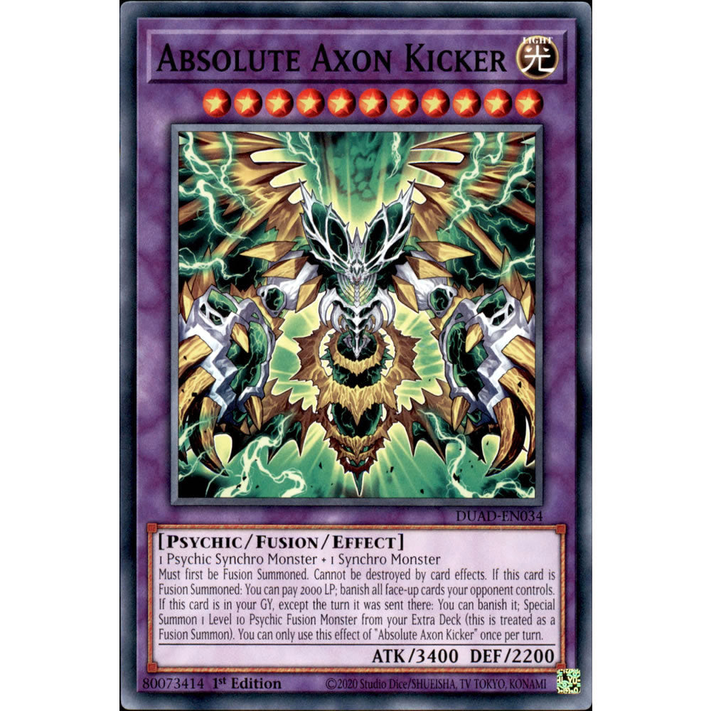 Absolute Axon Kicker DUAD-EN034 Yu-Gi-Oh! Card from the Duelist's Advance Set