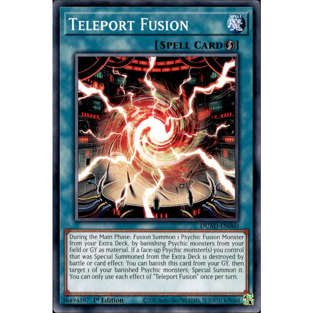 Teleport Fusion DUAD-EN060 Yu-Gi-Oh! Card from the Duelist's Advance Set