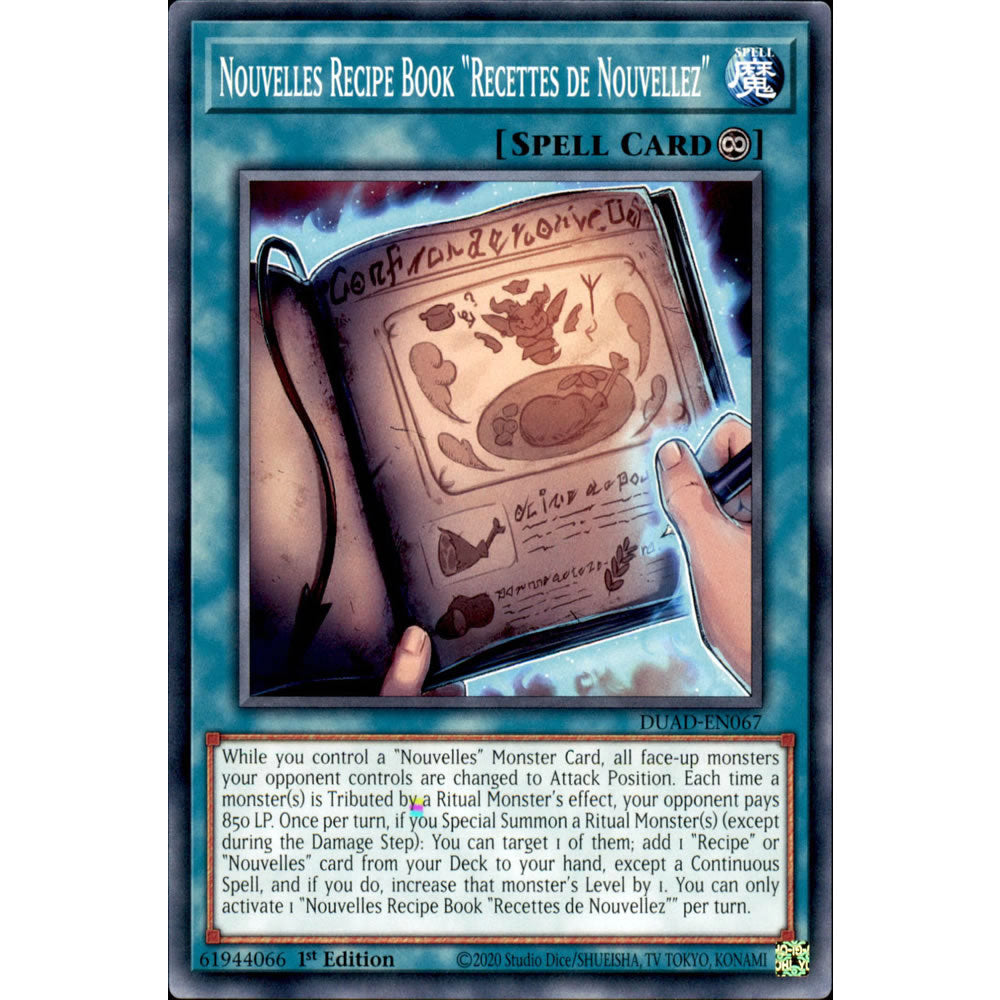 Nouvelles Recipe Book "Recettes de Nouvellez" DUAD-EN067 Yu-Gi-Oh! Card from the Duelist's Advance Set