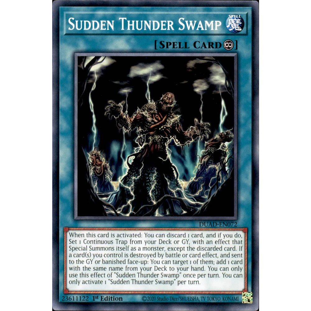 Sudden Thunder Swamp DUAD-EN072 Yu-Gi-Oh! Card from the Duelist's Advance Set