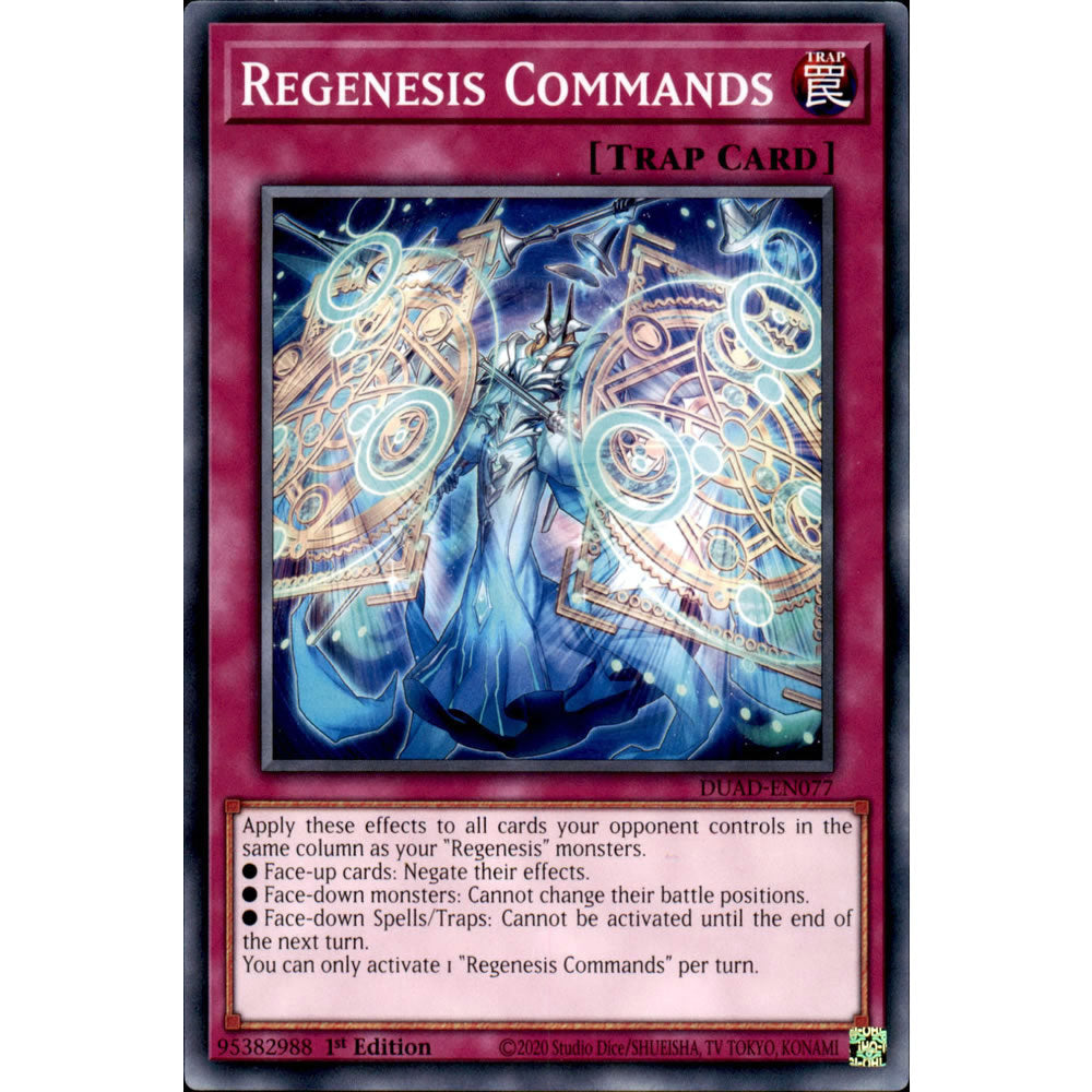 Regenesis Commands DUAD-EN077 Yu-Gi-Oh! Card from the Duelist's Advance Set