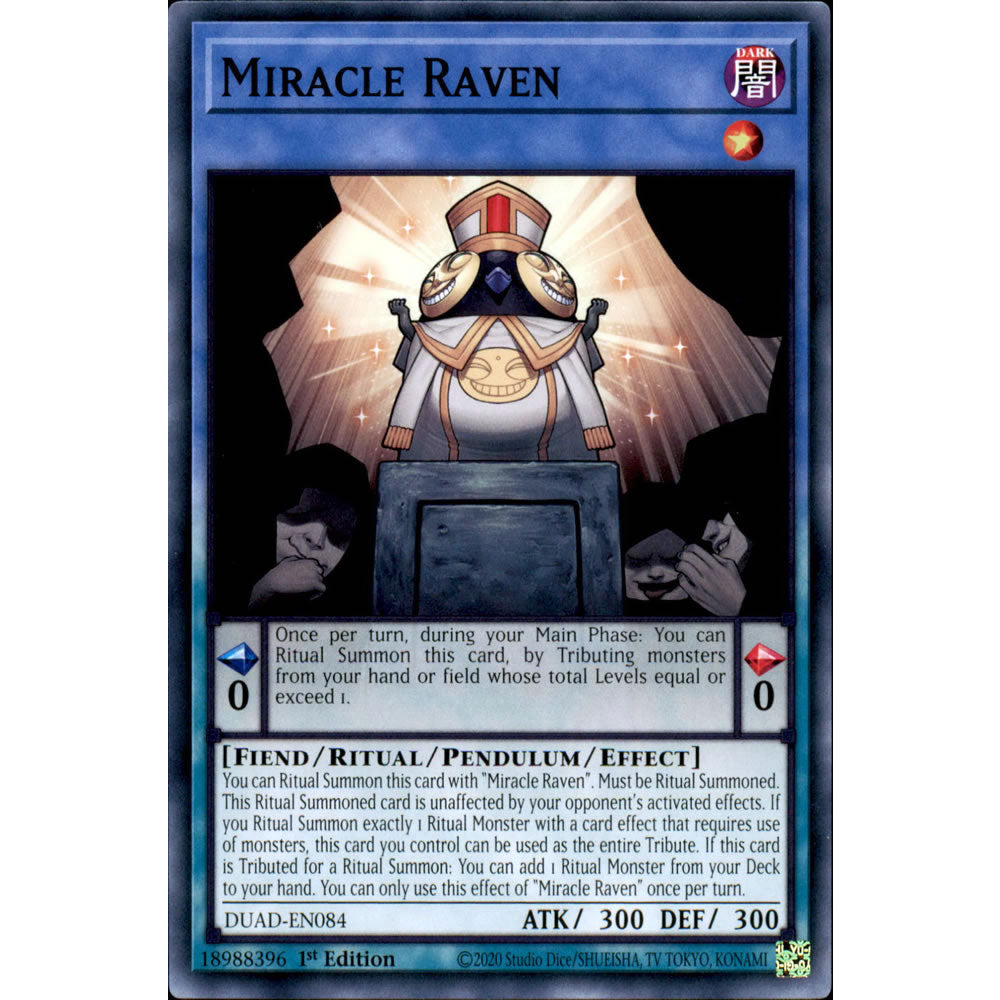 Miracle Raven DUAD-EN084 Yu-Gi-Oh! Card from the Duelist's Advance Set