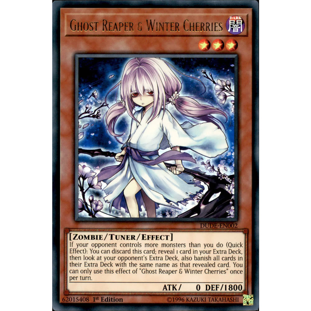 Ghost Reaper & Winter Cherries DUDE-EN002 Yu-Gi-Oh! Card from the Duel Devastator Set