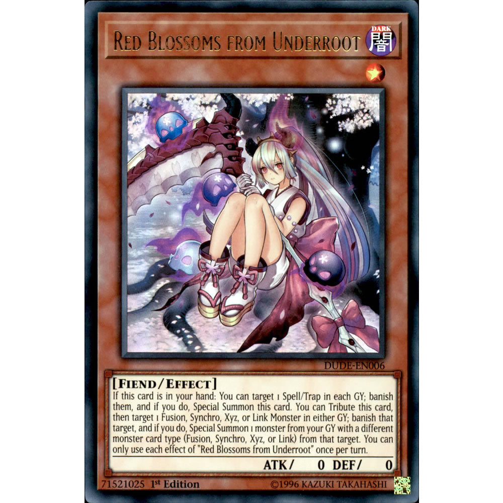 Red Blossoms from Underroot DUDE-EN006 Yu-Gi-Oh! Card from the Duel Devastator Set