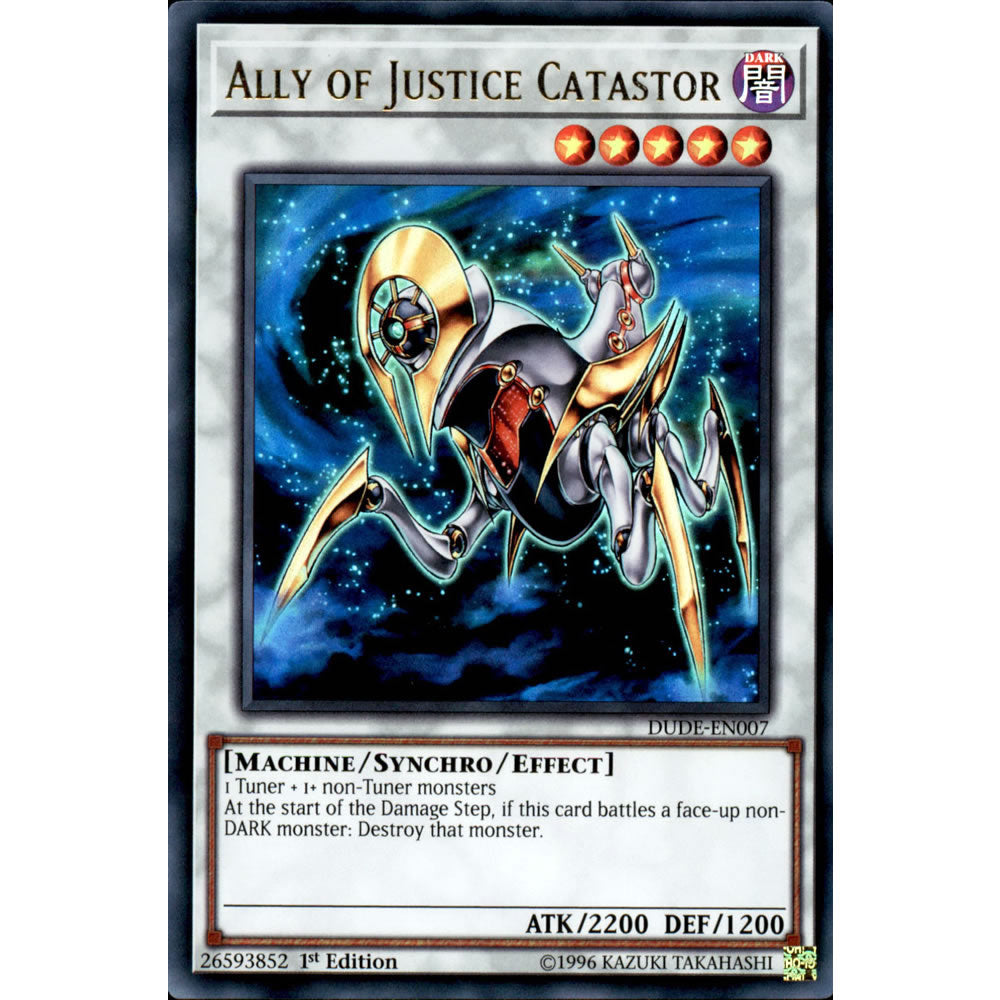 Ally of Justice Catastor DUDE-EN007 Yu-Gi-Oh! Card from the Duel Devastator Set