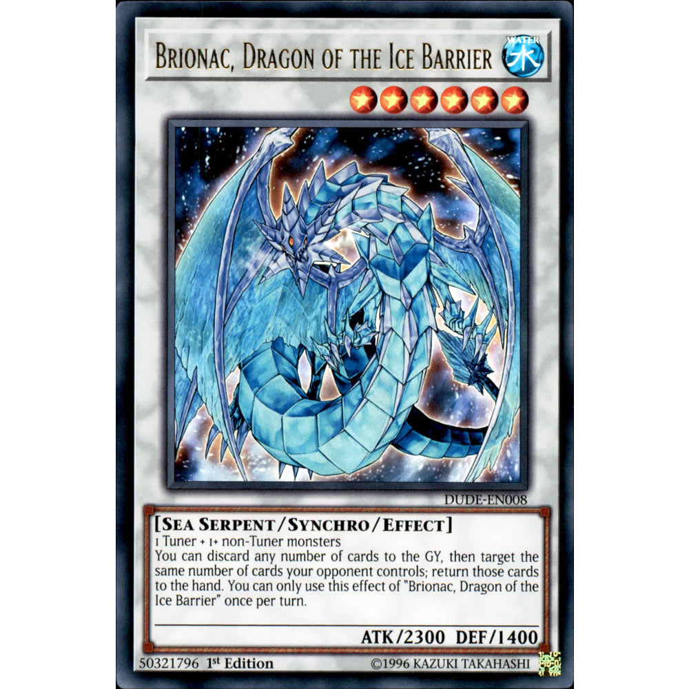 Brionac, Dragon of the Ice Barrier DUDE-EN008 Yu-Gi-Oh! Card from the Duel Devastator Set