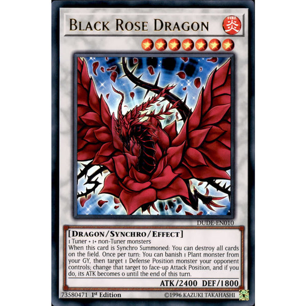 black rose dragon yugioh card Black Rose Dragon DUDE-EN010 Yu-Gi-Oh! Card