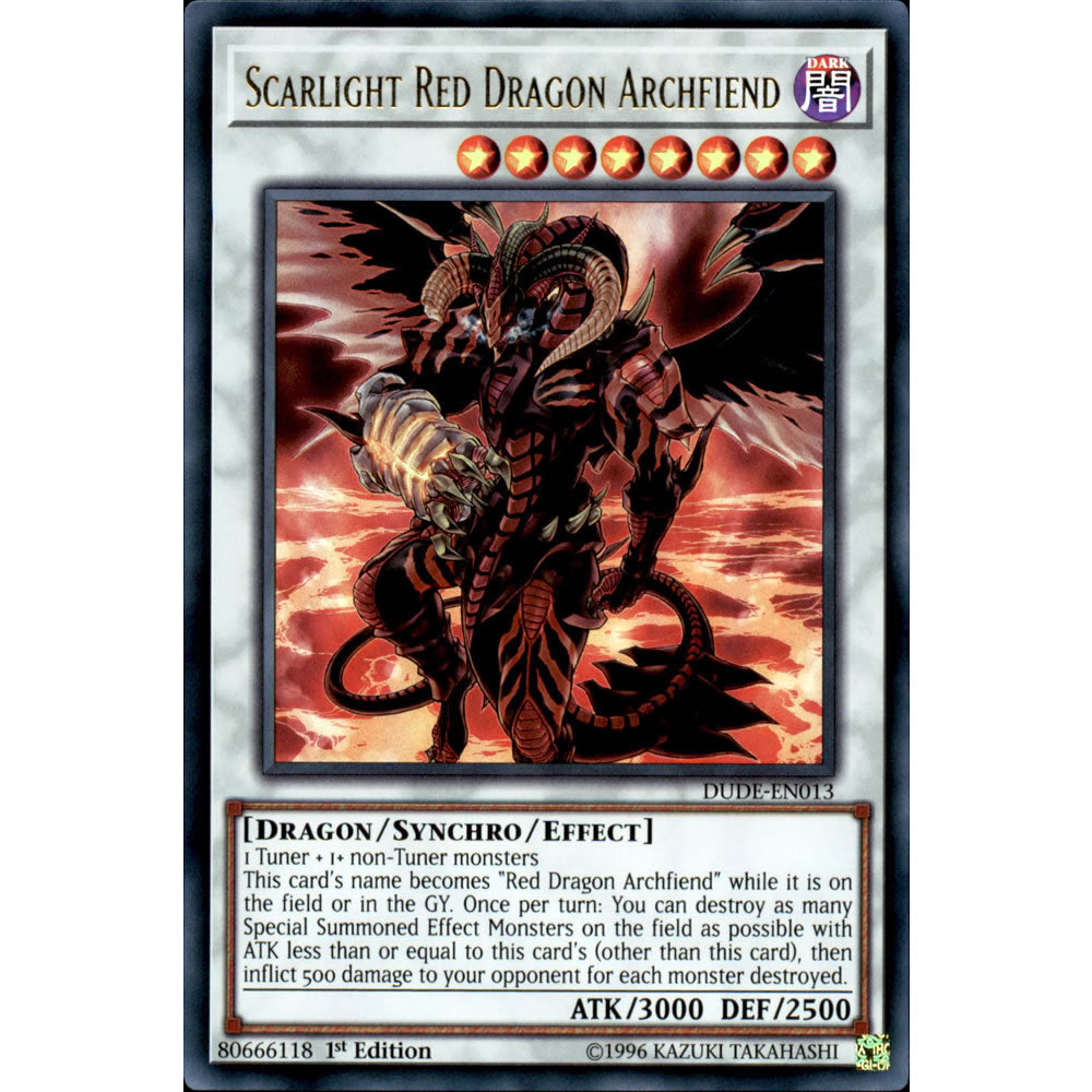 Scarlight Red Dragon Archfiend DUDE-EN013 Yu-Gi-Oh! Card from the Duel Devastator Set