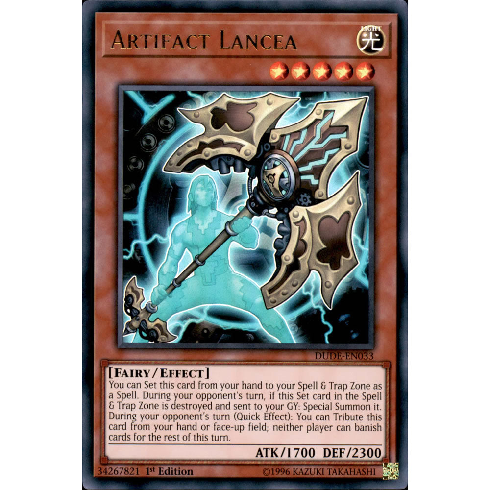 Artifact Lancea DUDE-EN033 Yu-Gi-Oh! Card from the Duel Devastator Set