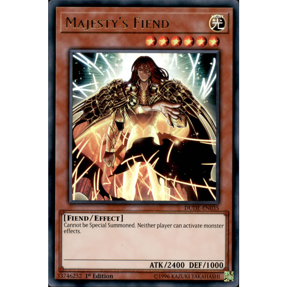 Majesty's Fiend DUDE-EN035 Yu-Gi-Oh! Card from the Duel Devastator Set