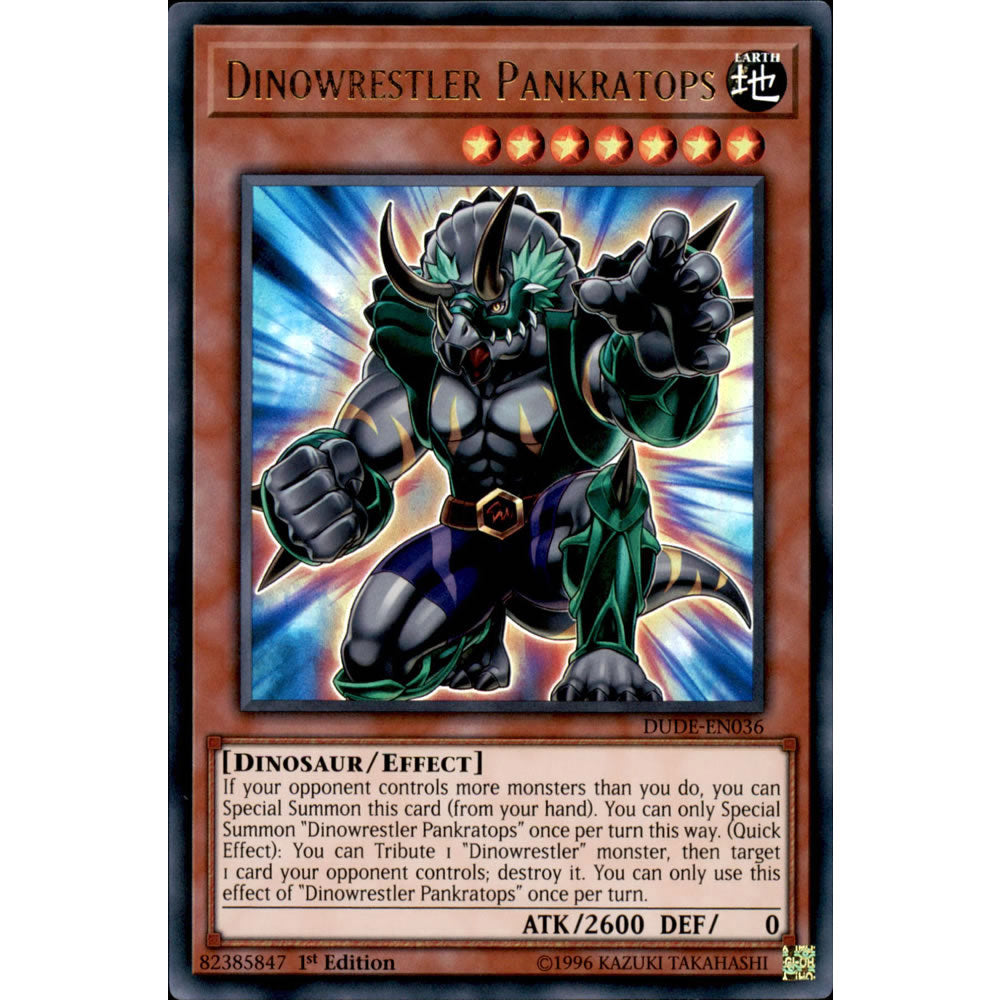 Dinowrestler Pankratops DUDE-EN036 Yu-Gi-Oh! Card from the Duel Devastator Set