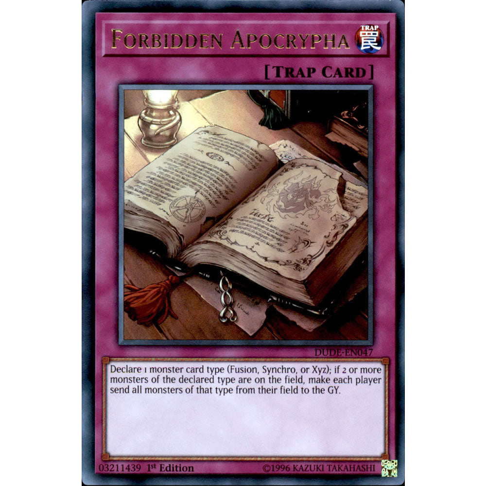 Forbidden Apocrypha DUDE-EN047 Yu-Gi-Oh! Card from the Duel Devastator Set