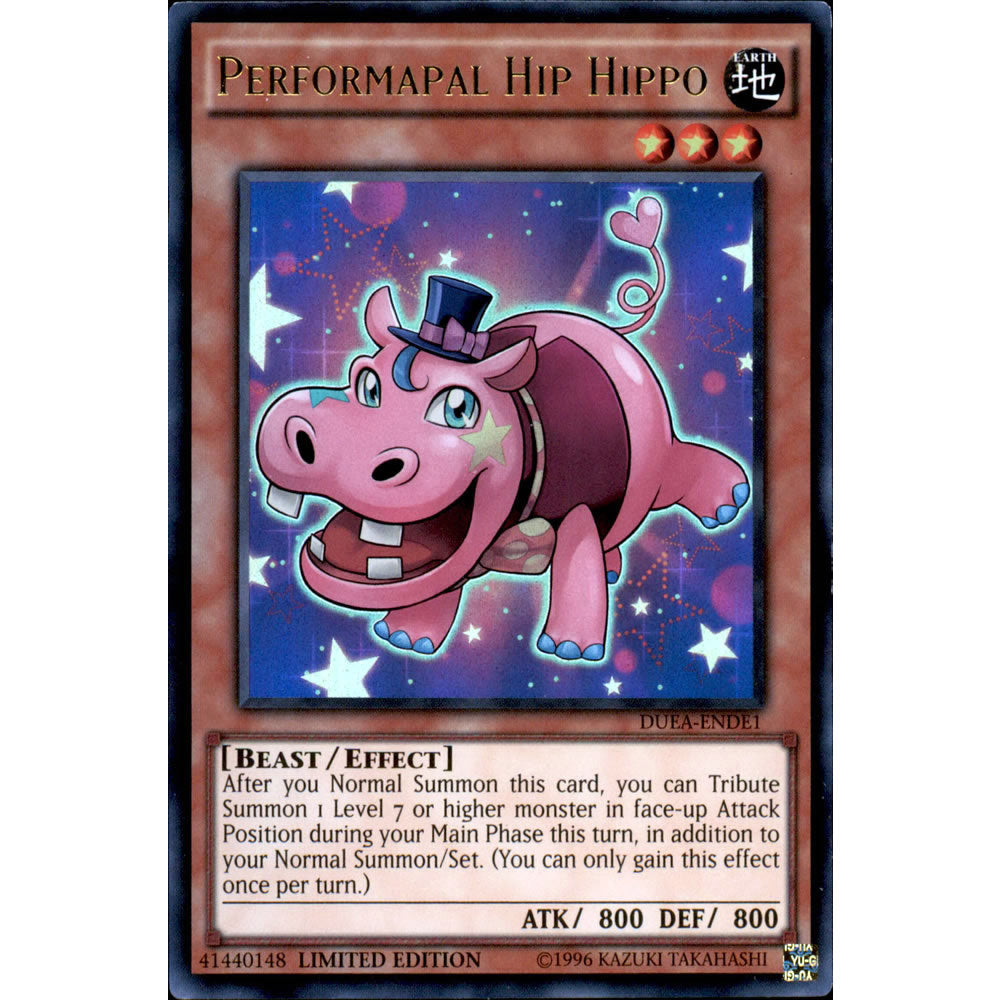 Performapal Hip Hippo DUEA-ENDE1 Yu-Gi-Oh! Card from the Duelist Alliance: Deluxe Edition Set