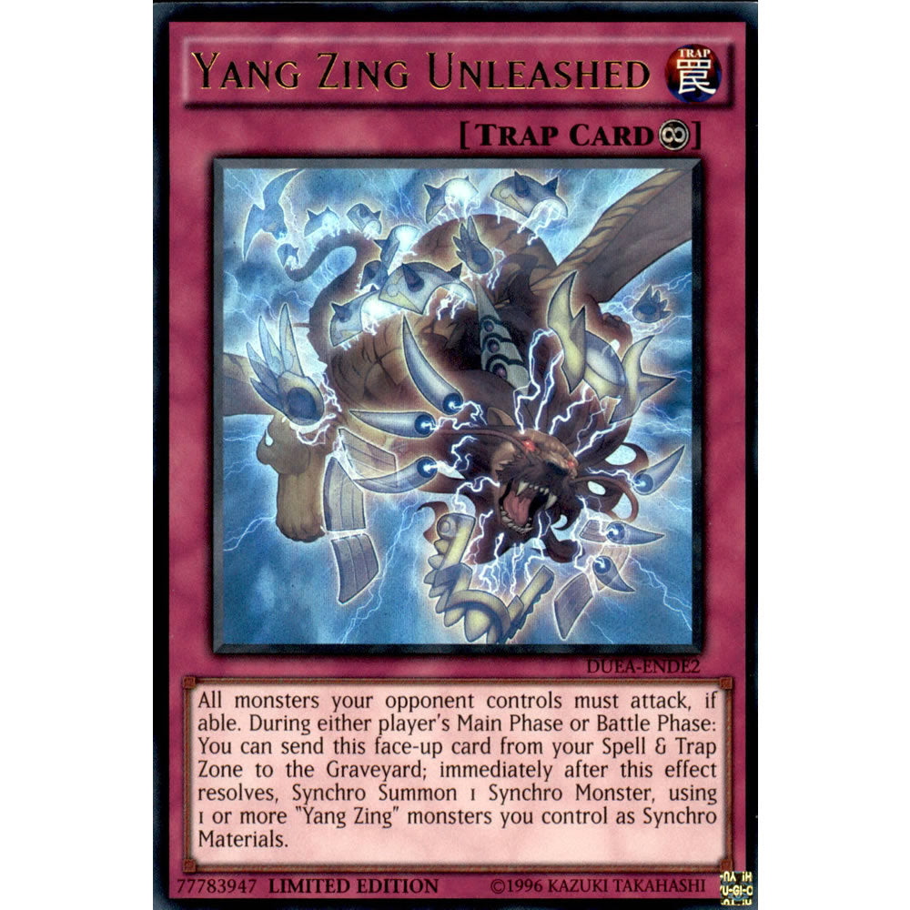 Yang Zing Unleashed DUEA-ENDE2 Yu-Gi-Oh! Card from the Duelist Alliance: Deluxe Edition Set