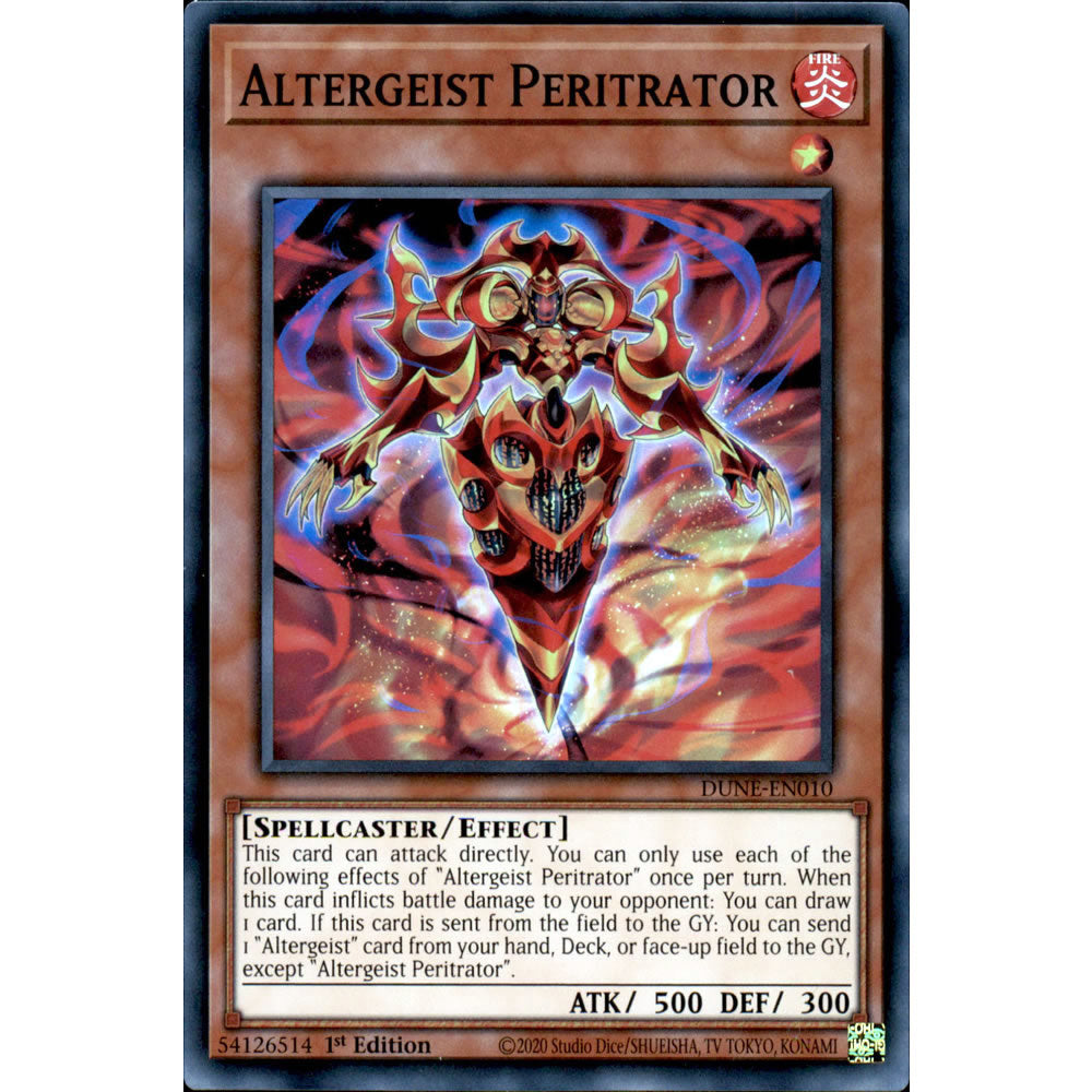Altergeist Peritrator DUNE-EN010 Yu-Gi-Oh! Card from the Duelist Nexus Set