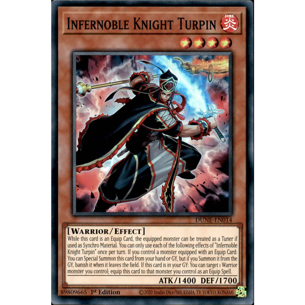 Infernoble Knight Turpin DUNE-EN014 Yu-Gi-Oh! Card from the Duelist Nexus Set