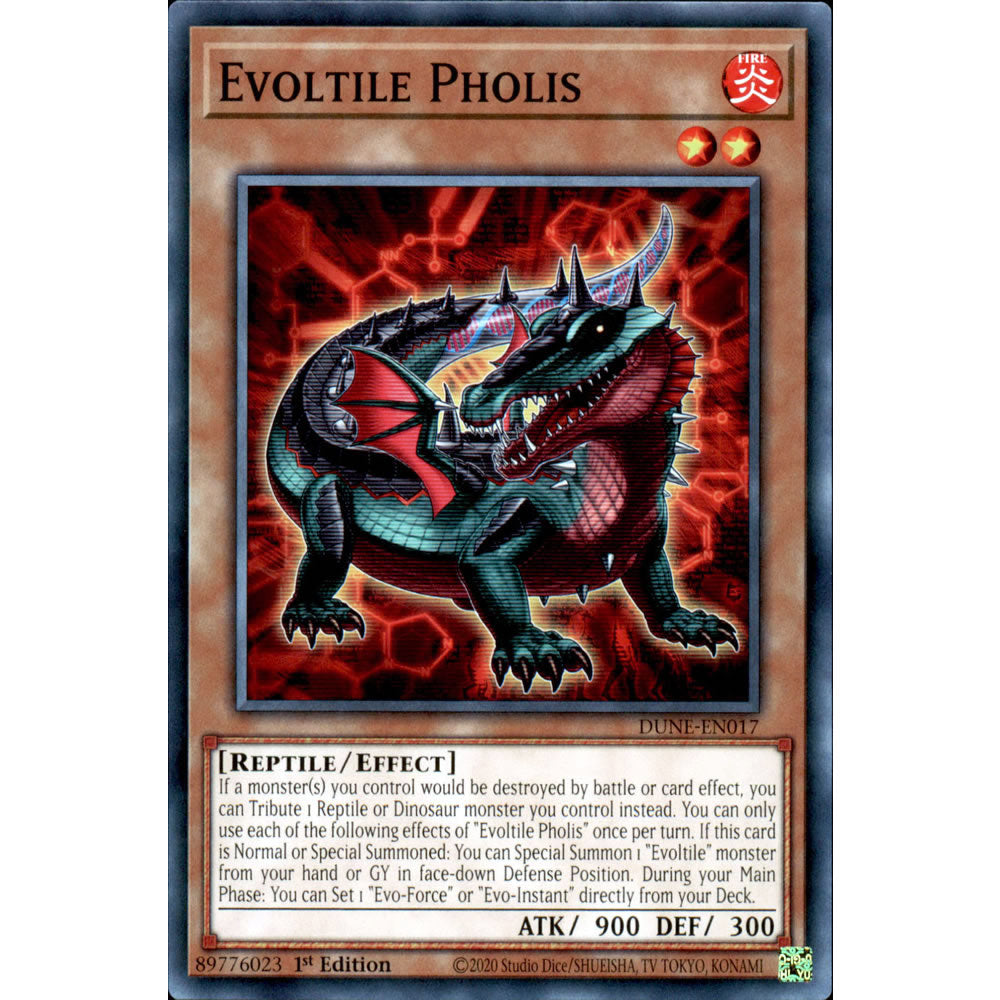 Evoltile Pholis DUNE-EN017 Yu-Gi-Oh! Card from the Duelist Nexus Set