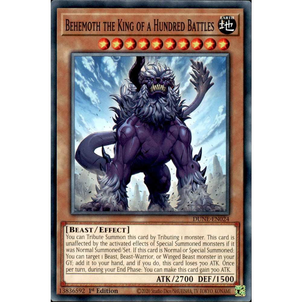 Behemoth the King of a Hundred Battles DUNE-EN024 Yu-Gi-Oh! Card from the Duelist Nexus Set