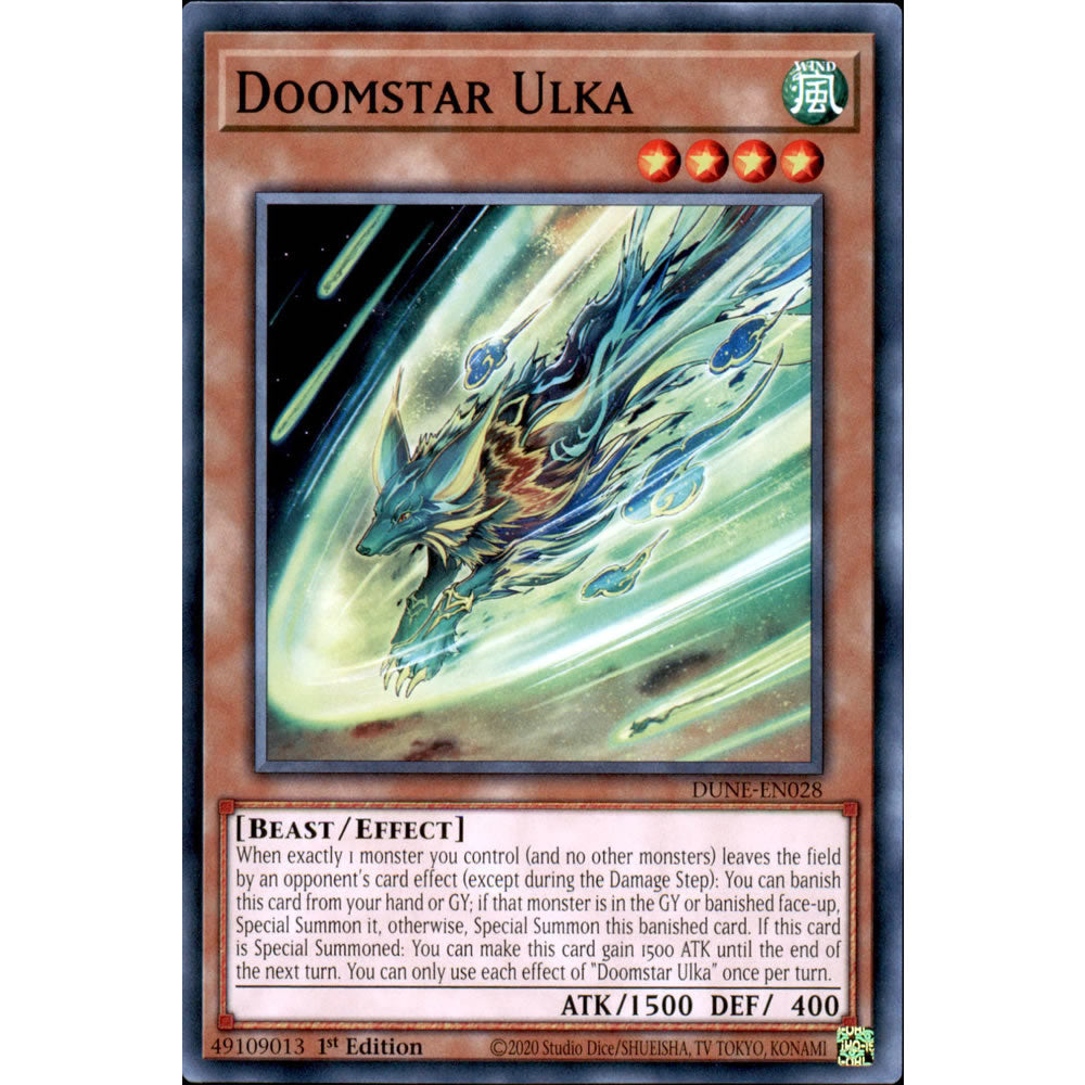 Doomstar Ulka DUNE-EN028 Yu-Gi-Oh! Card from the Duelist Nexus Set