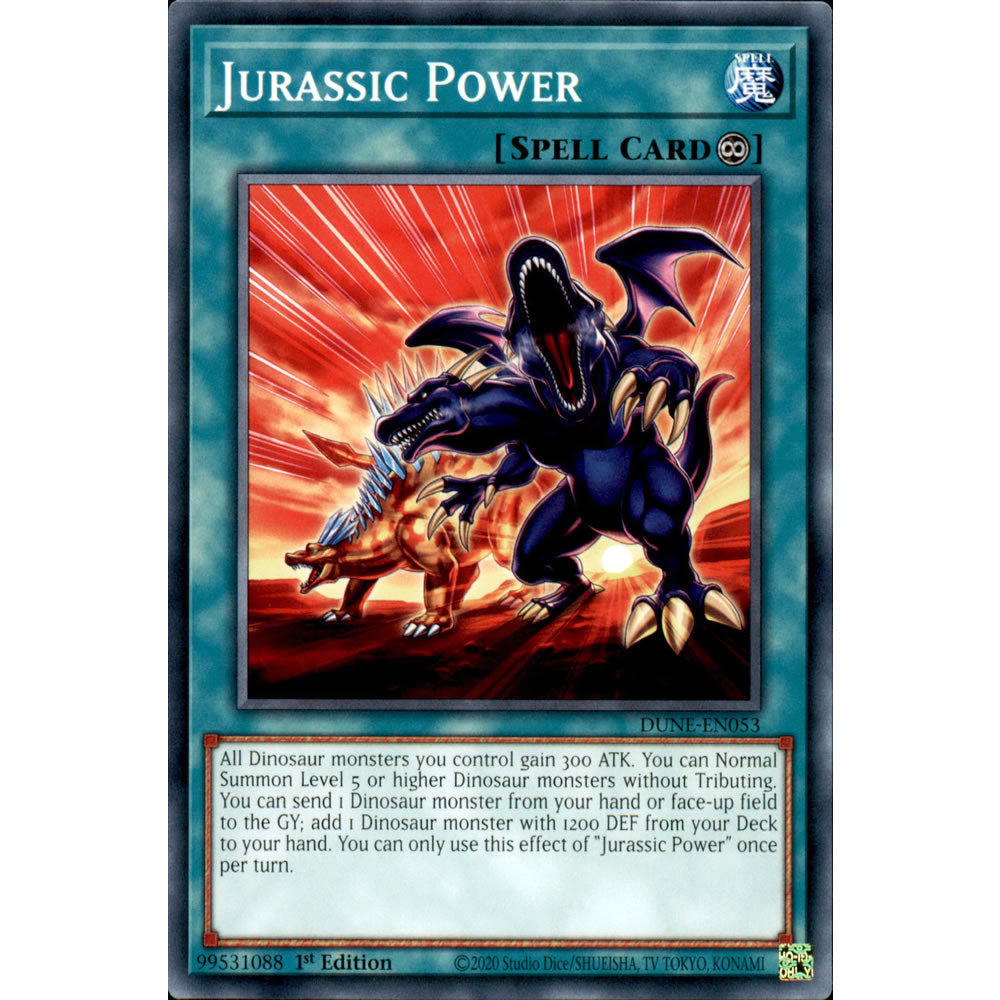 Jurassic Power DUNE-EN053 Yu-Gi-Oh! Card from the Duelist Nexus Set