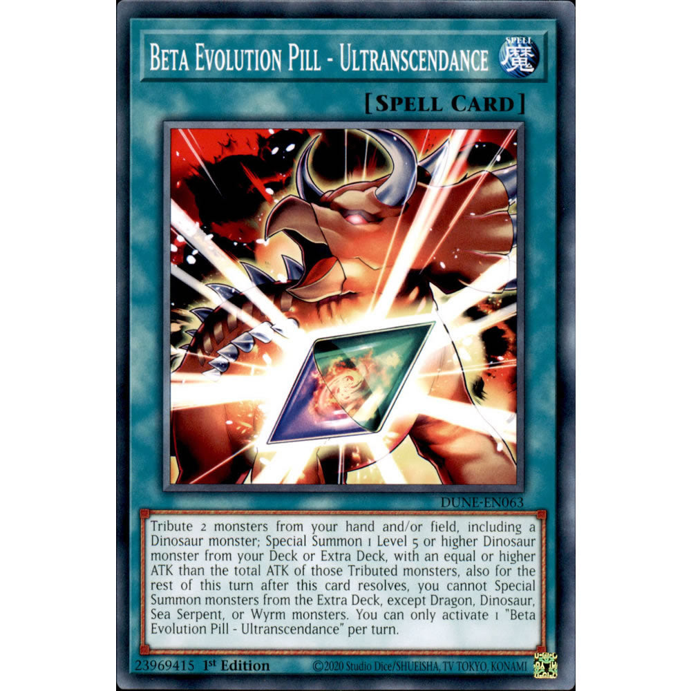 Beta Evolution Pill - Ultranscendance DUNE-EN063 Yu-Gi-Oh! Card from the Duelist Nexus Set