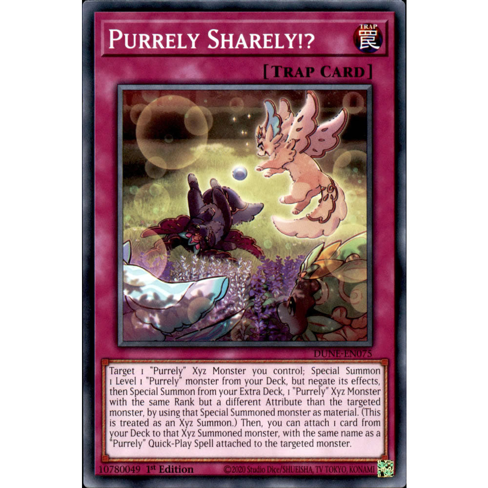 Purrely Sharely!? DUNE-EN075 Yu-Gi-Oh! Card from the Duelist Nexus Set