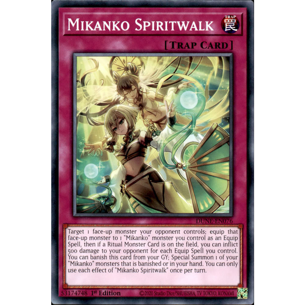 Mikanko Spiritwalk DUNE-EN076 Yu-Gi-Oh! Card from the Duelist Nexus Set