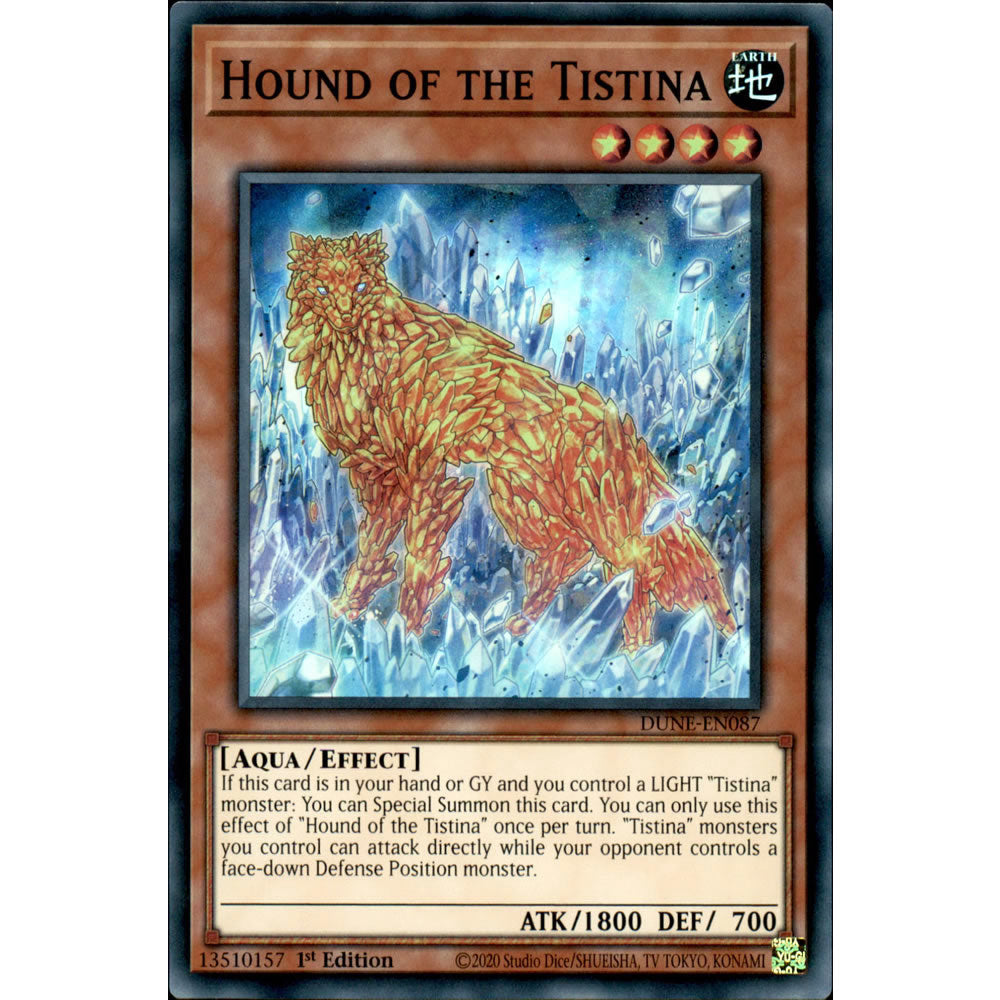 Hound of the Tistina DUNE-EN087 Yu-Gi-Oh! Card from the Duelist Nexus Set