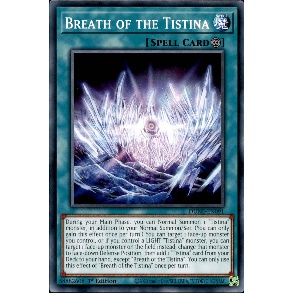 Breath of the Tistina DUNE-EN091 Yu-Gi-Oh! Card from the Duelist Nexus Set