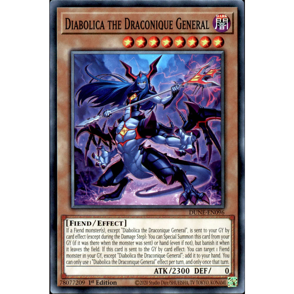 Diabolica the Draconique General DUNE-EN096 Yu-Gi-Oh! Card from the Duelist Nexus Set