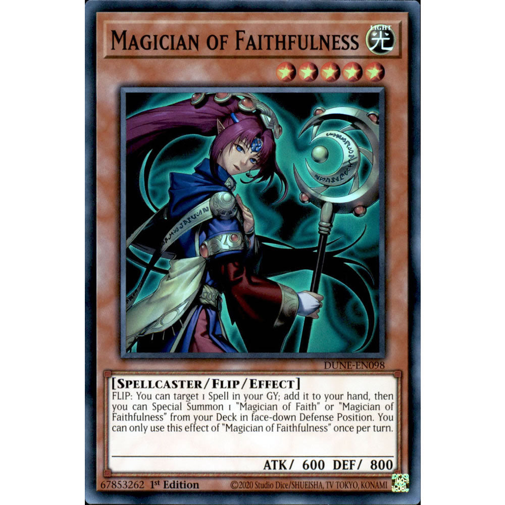 Magician of Faithfulness DUNE-EN098 Yu-Gi-Oh! Card from the Duelist Nexus Set