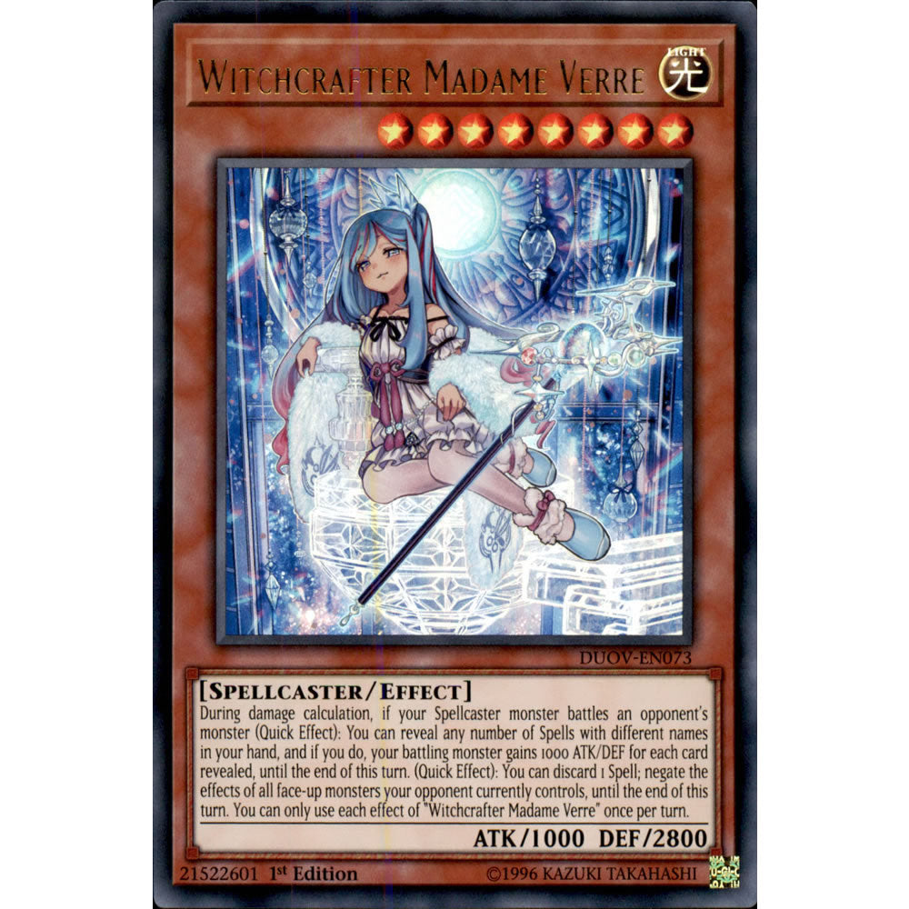 Witchcrafter Madame Verre DUOV-EN073 Yu-Gi-Oh! Card from the Duel Overload Set