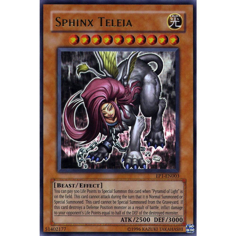 Sphinx Teleia EP1-EN003 Yu-Gi-Oh! Card from the Exclusive Pack Set