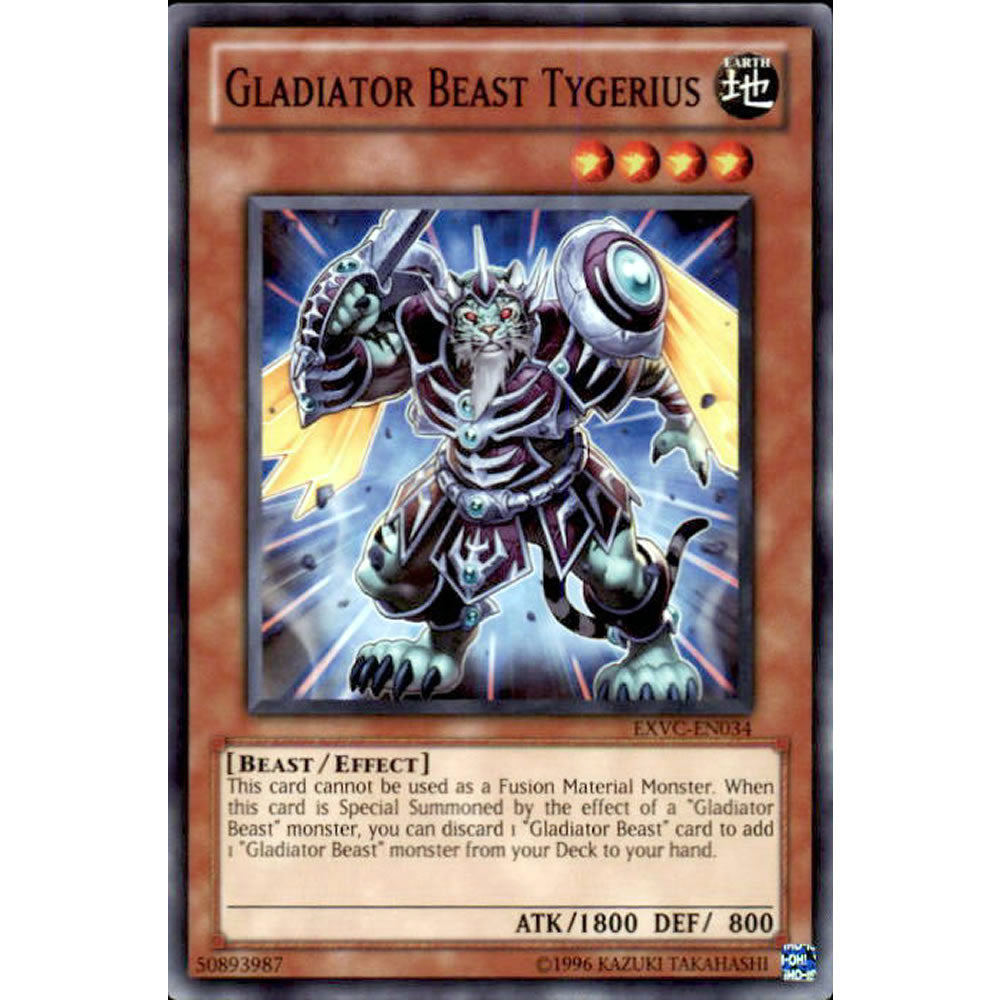 Gladiator Beast Tygerius EXVC-EN034 Yu-Gi-Oh! Card from the Extreme Victory Set