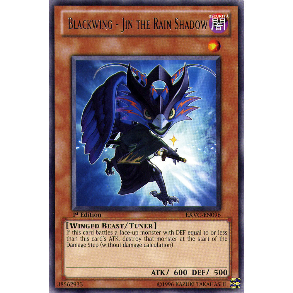 Blackwing - Jin the Rain Shadow EXVC-EN096 Yu-Gi-Oh! Card from the Extreme Victory Set