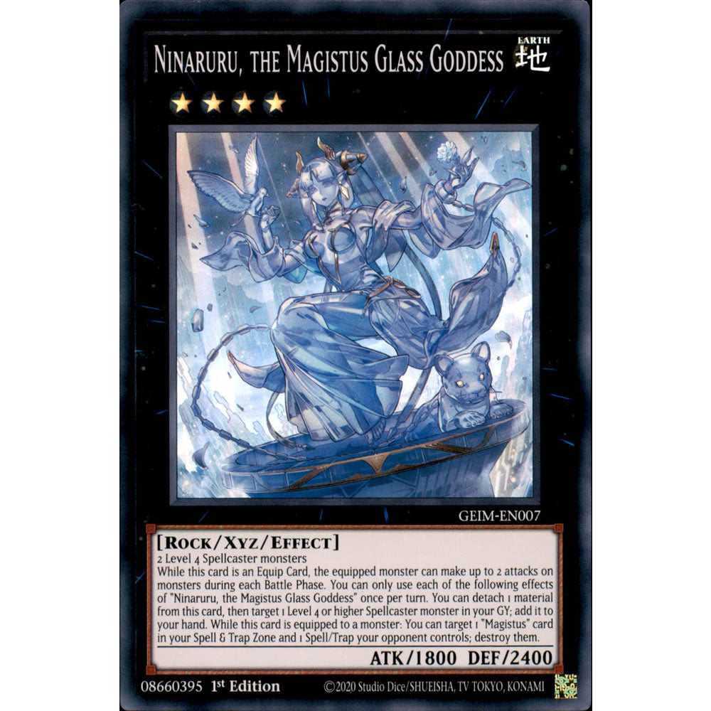 Ninaruru, the Magistus Glass Goddess GEIM-EN007 Yu-Gi-Oh! Card from the Genesis Impact Set