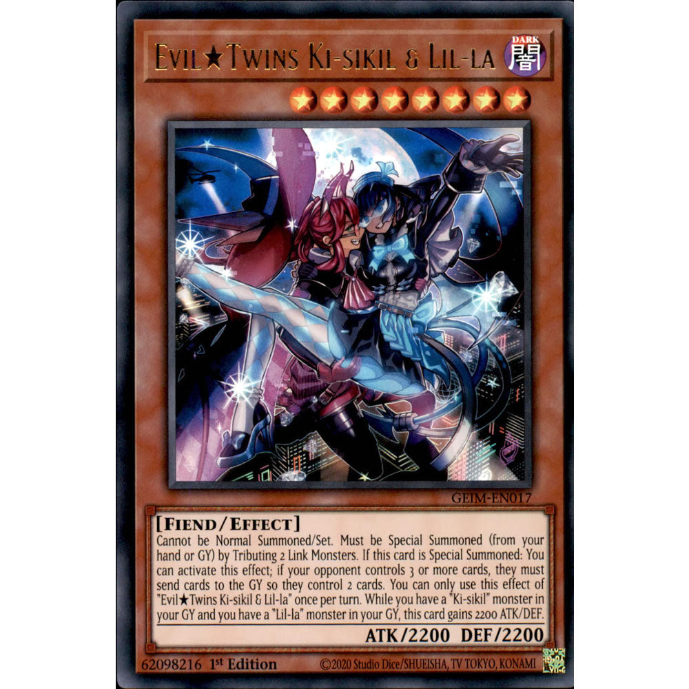 Evil Twins Ki-sikil & Lil-la GEIM-EN017 Yu-Gi-Oh! Card from the Genesis Impact Set