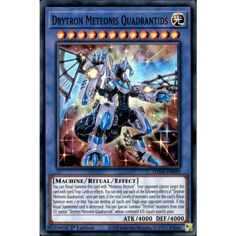 Drytron Meteonis Quadrantids GEIM-EN030 Yu-Gi-Oh! Card from the Genesis Impact Set