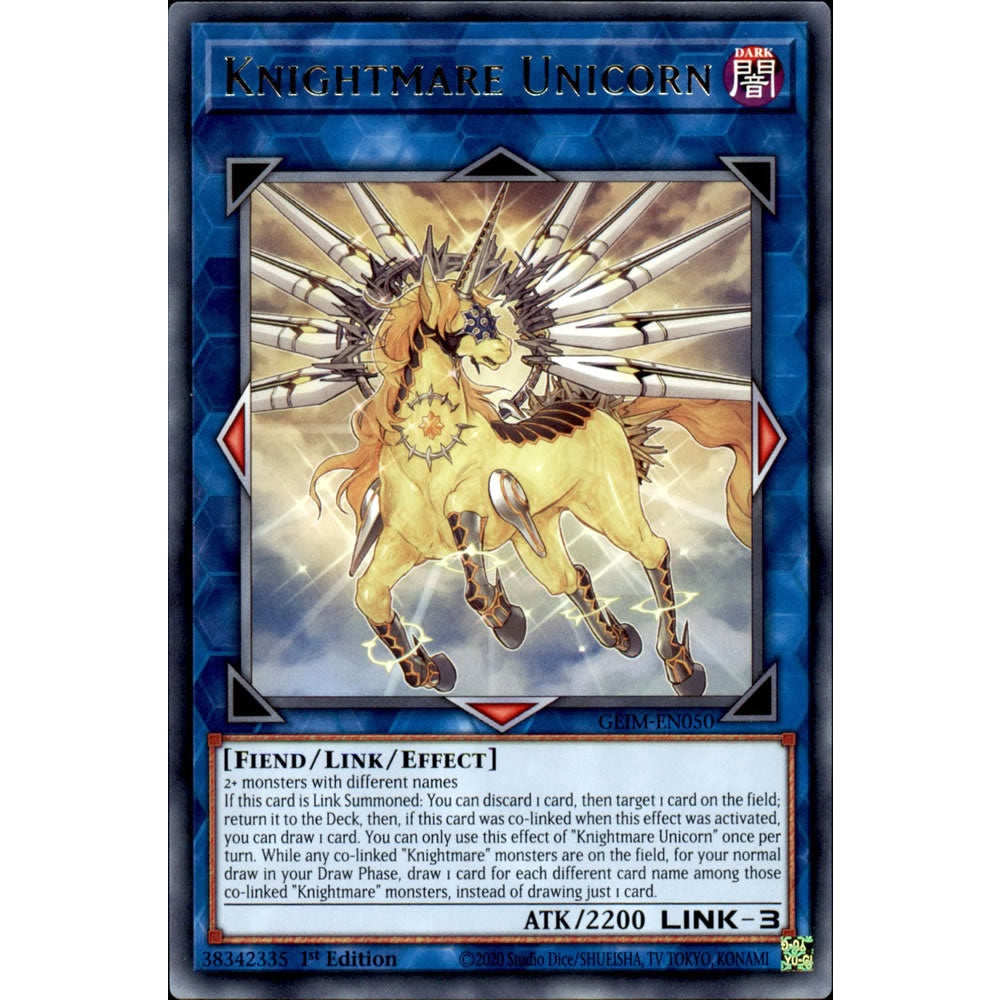 Knightmare Unicorn GEIM-EN050 Yu-Gi-Oh! Card from the Genesis Impact Set