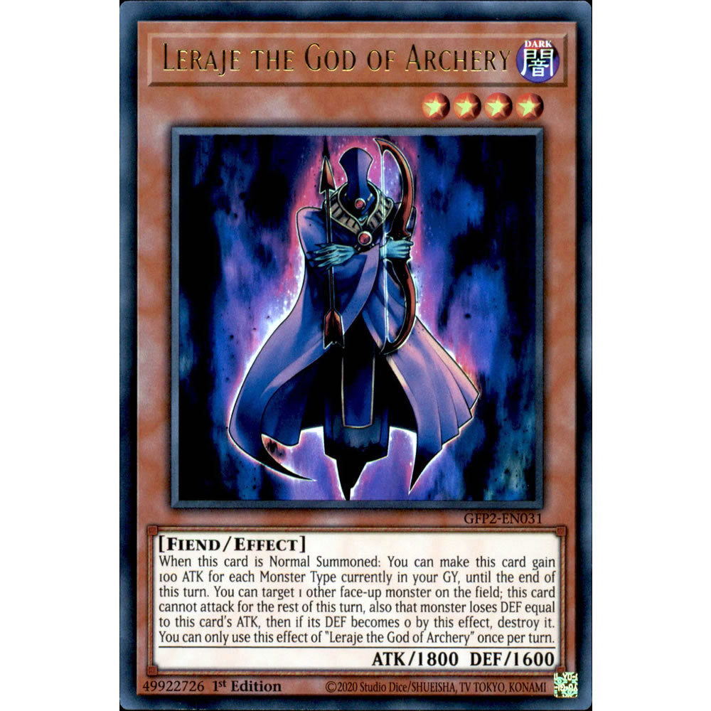 Leraje the God of Archery GFP2-EN031 Yu-Gi-Oh! Card from the Ghosts From the Past: The 2nd Haunting Set