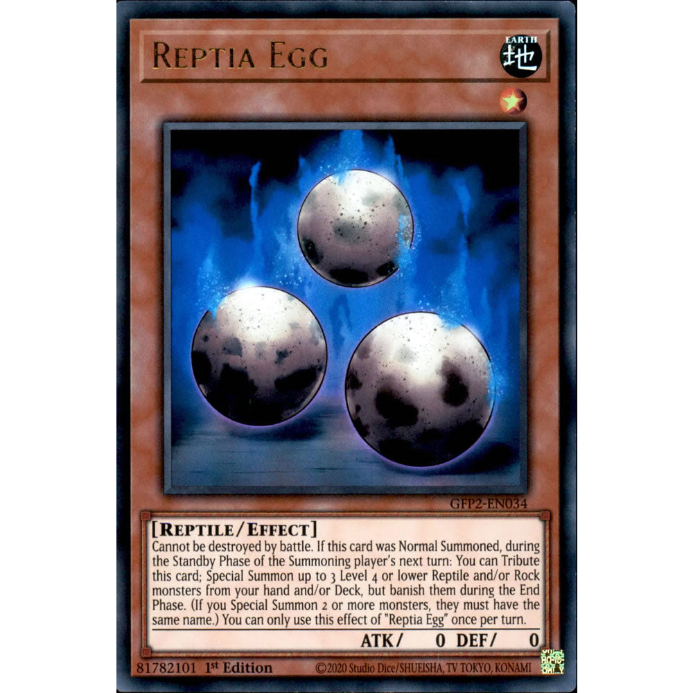 Reptia Egg GFP2-EN034 Yu-Gi-Oh! Card from the Ghosts From the Past: The 2nd Haunting Set