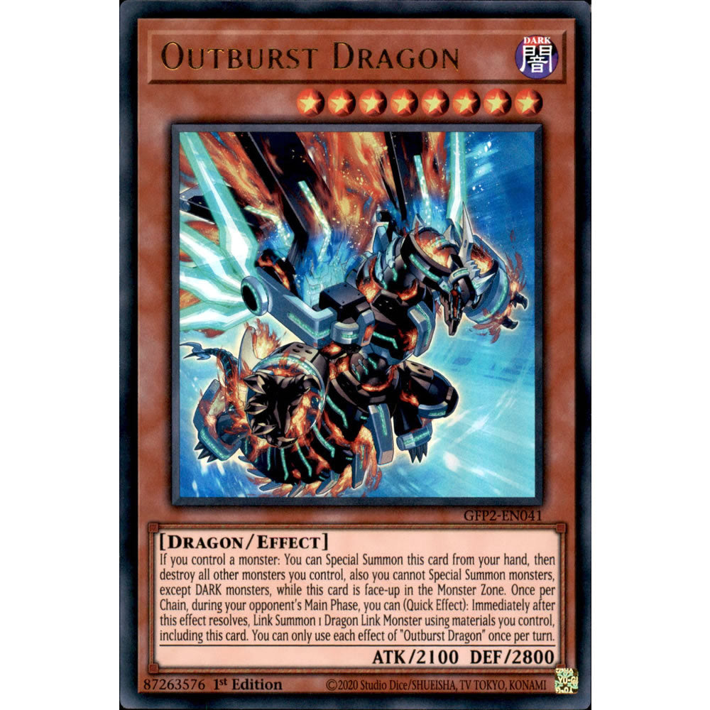 Outburst Dragon GFP2-EN041 Yu-Gi-Oh! Card from the Ghosts From the Past: The 2nd Haunting Set