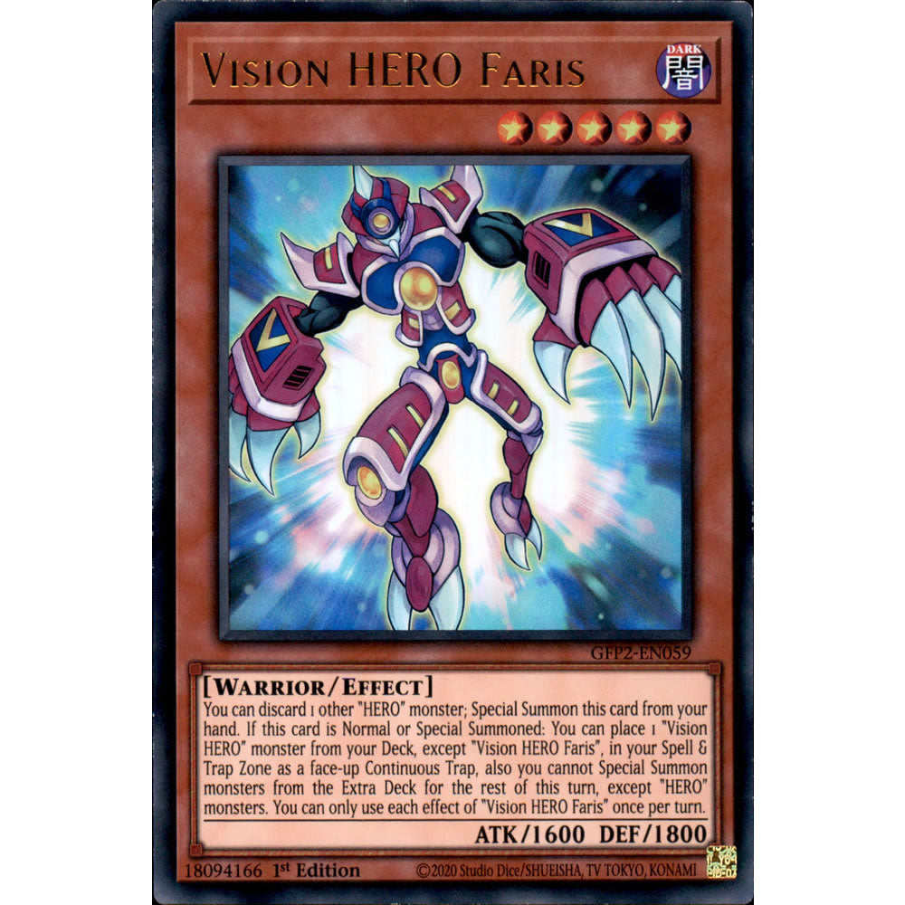 Vision HERO Faris GFP2-EN059 Yu-Gi-Oh! Card from the Ghosts From the Past: The 2nd Haunting Set
