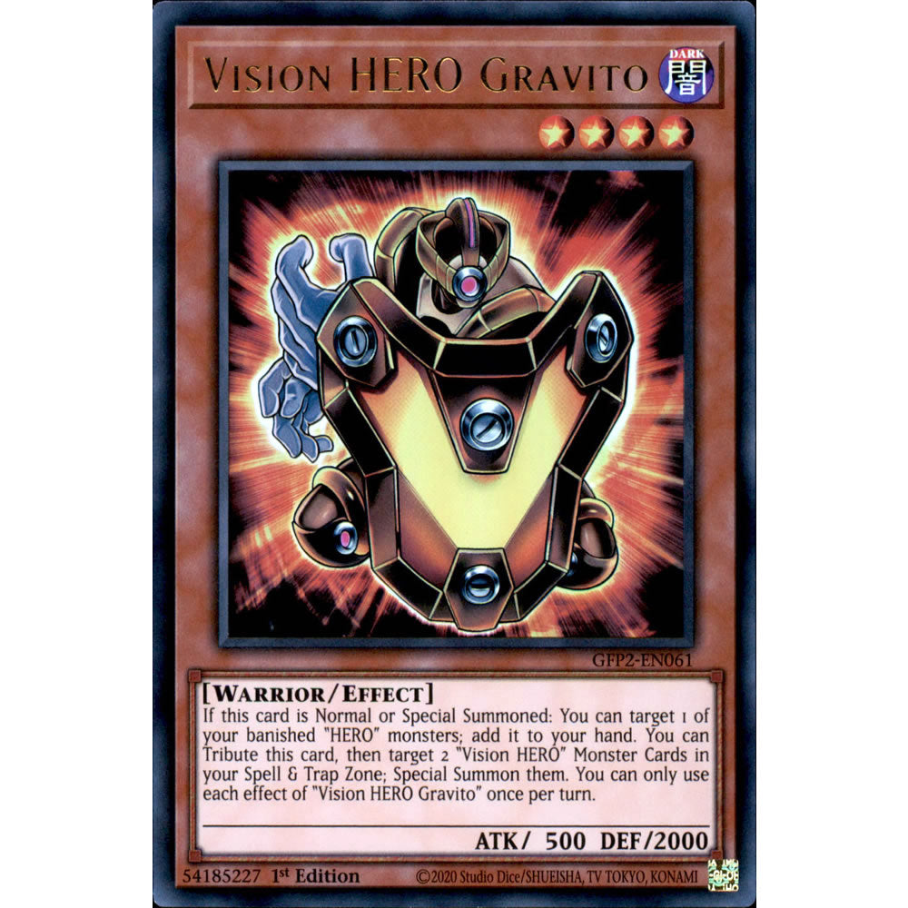 Vision HERO Gravito GFP2-EN061 Yu-Gi-Oh! Card from the Ghosts From the Past: The 2nd Haunting Set