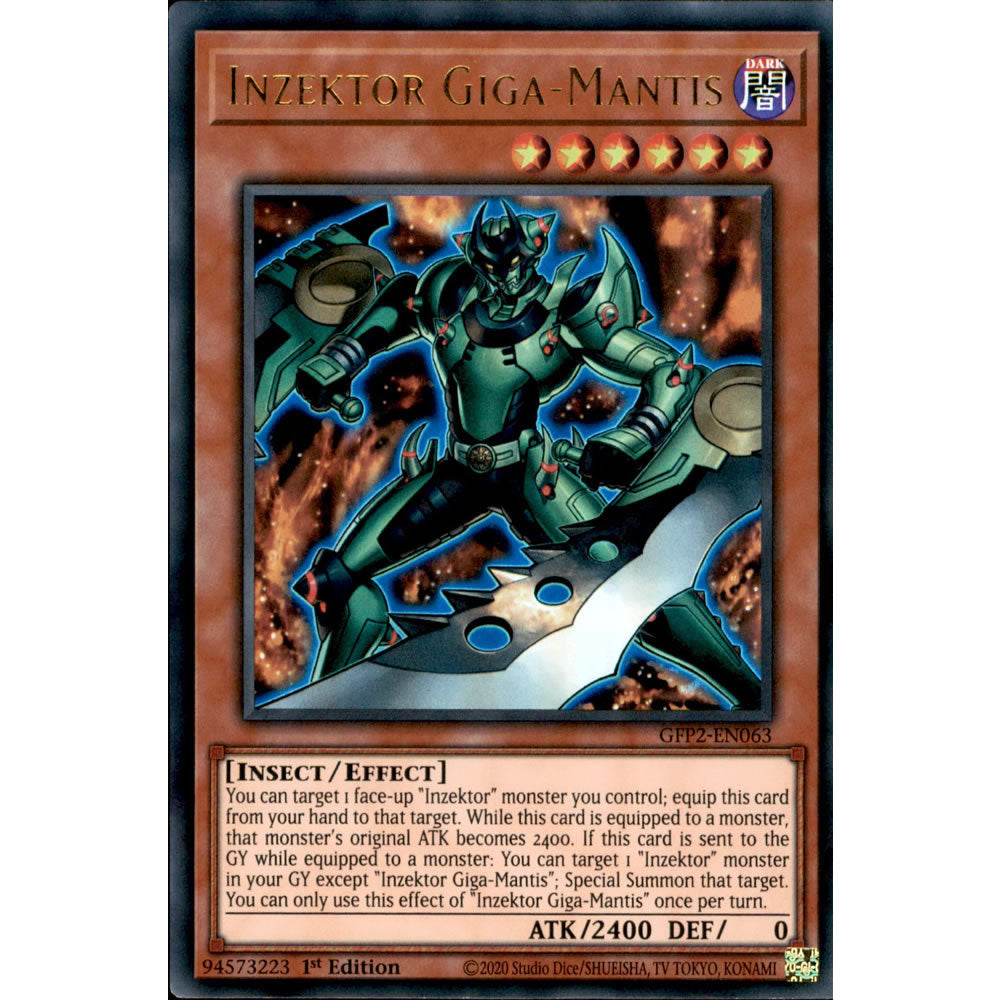 Inzektor Giga-Mantis GFP2-EN063 Yu-Gi-Oh! Card from the Ghosts From the Past: The 2nd Haunting Set